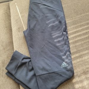 Adidas black zipper ankle joggers